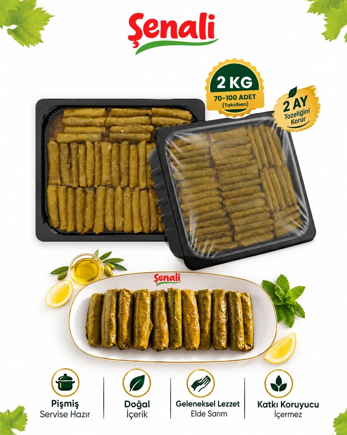 Hazır Yaprak Sarma  Etkinlik & Organizasyon Paketi 20 kg