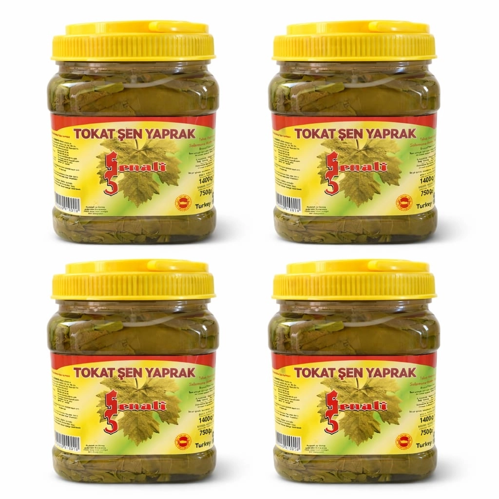 4 adet Brüt 1400 gr Pet Bidonda Tokat Salamura Yaprak