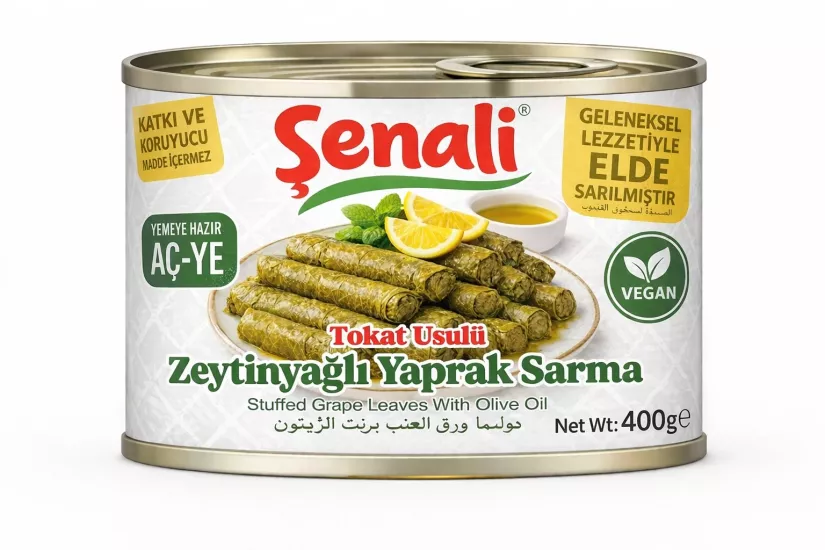 Şenali Zeytinyağlı Hazır Yaprak Sarma Konservesi 