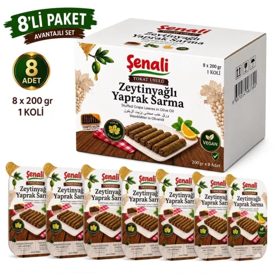 Şenali Zeytinyağlı Hazır Yaprak Sarma 1 Koli